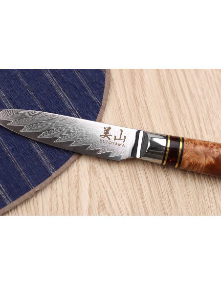 spelucchino Kutoyama Damasco 8 cm manico a nido d'ape
