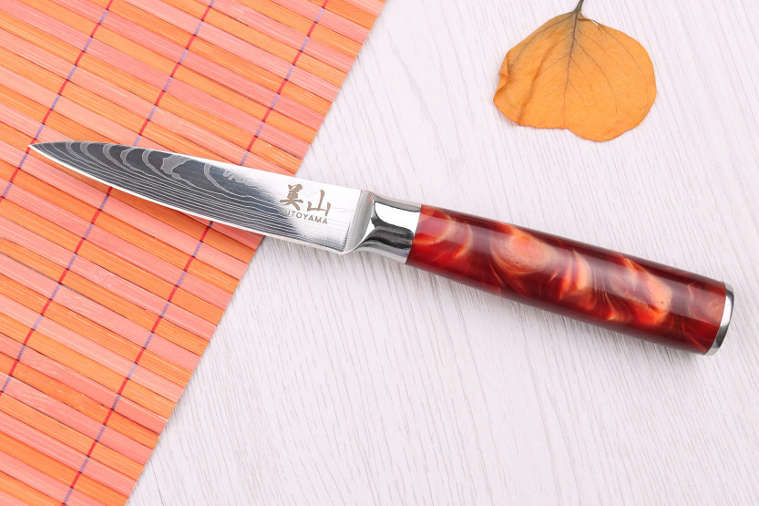 Kutoyama rød flammeskærerkniv 8 cm