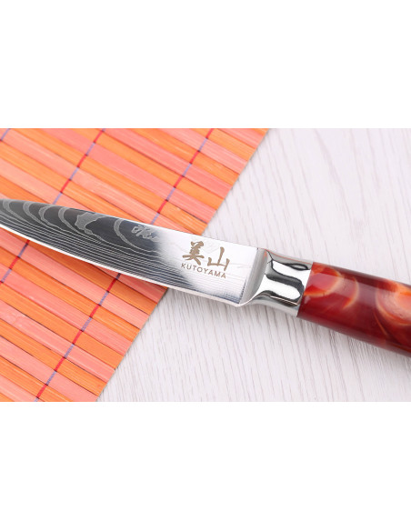 Kutoyama Punainen liekkipolttava veitsi 8cm