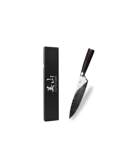 Faca de chef Kutoyama Black Pakka 20cm