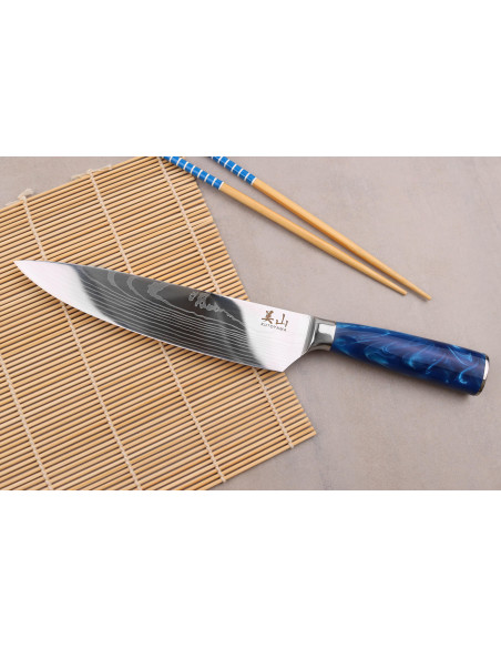 Cuchillo de Chef Kutoyama Blue Wave 20cm