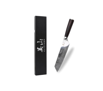 Kiritsuke veitsi 19cm Kutoyama Black Pack musta pakkaus