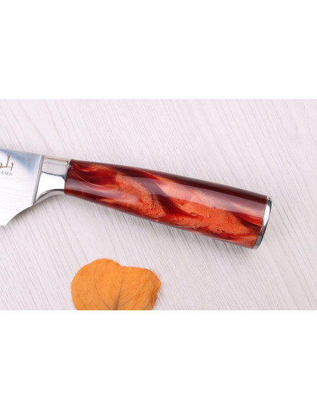 Kiritsuke-kniv 19cm Kutoyama Red Flame