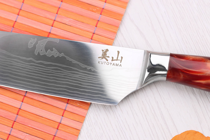 Kiritsuke-kniv 19 cm Kutoyama Red Flame