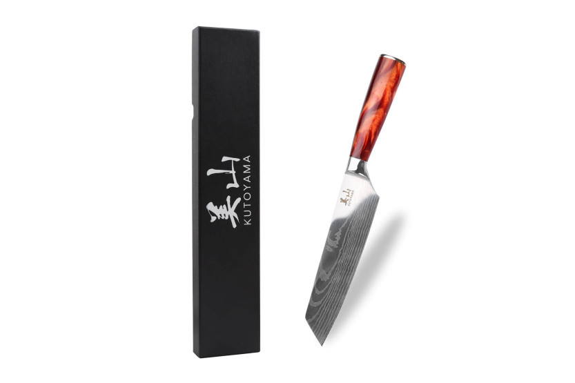 Cuchillo kiritsuke 19cm Kutoyama Rojo Llama