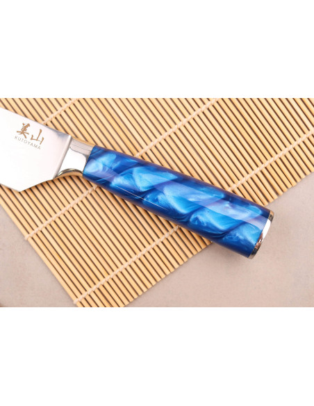 Kiritsuke veitsi 20cm Kutoyama Blue Wave, sininen aalto