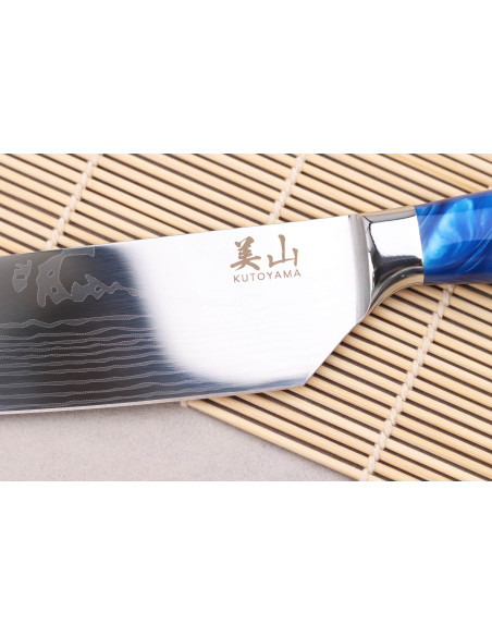 Kiritsuke-kniv 20 cm Kutoyama Blue Wave
