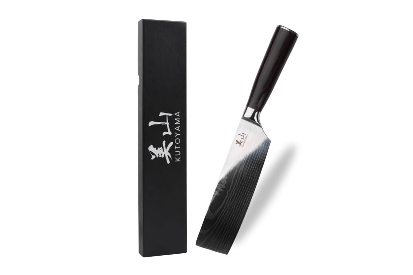 nakiri messer 17cm Kutoyama Schwarz Verpackungskit