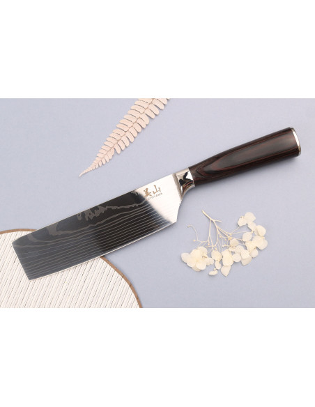 faca nakiri 17cm Kutoyama Preto Kit de embalagem