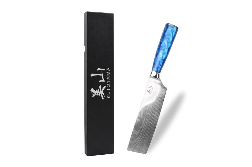 nakiri knife 17cm Kutoyama Blue Wave