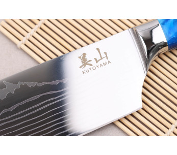 cuchillo nakiri 17cm Kutoyama Blue Wave 2