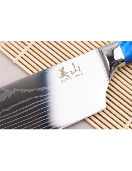 nakiri messer 17cm Kutoyama Blaue Welle