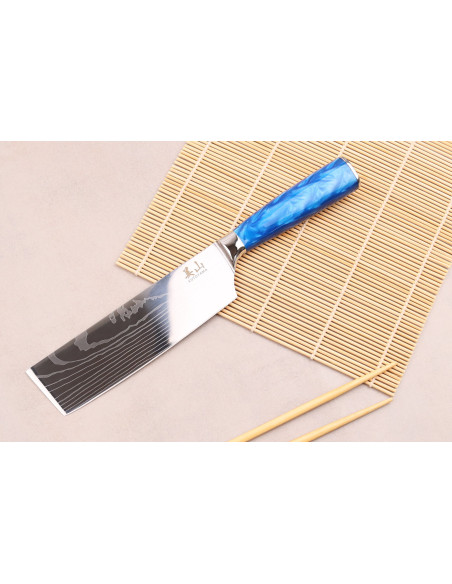 nakiri mes 17cm Kutoyama Blue Wave