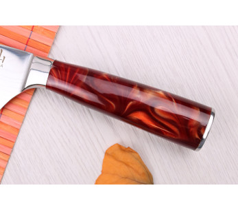 nakiri-kniv 17 cm Kutoyama Red Flame 2
