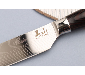 santoku mes 12cm Kutoyama zwart Verpakkingsset 2