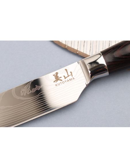 santoku mes 12cm Kutoyama zwart Verpakkingsset