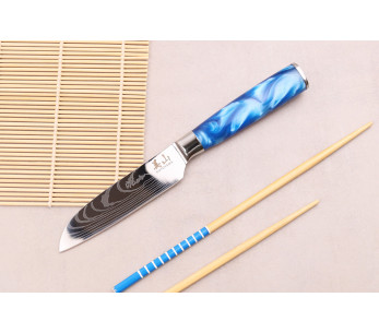 faca santoku de 12 cm Kutoyama Blue Wave 2