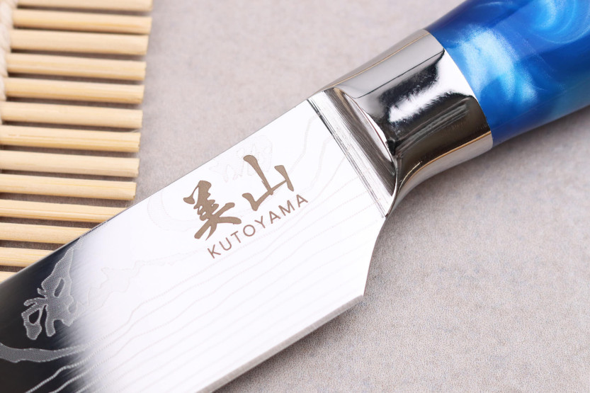 faca santoku de 12 cm Kutoyama Blue Wave