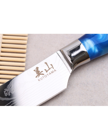 Kutoyama Blue Wave 12cm santoku knife