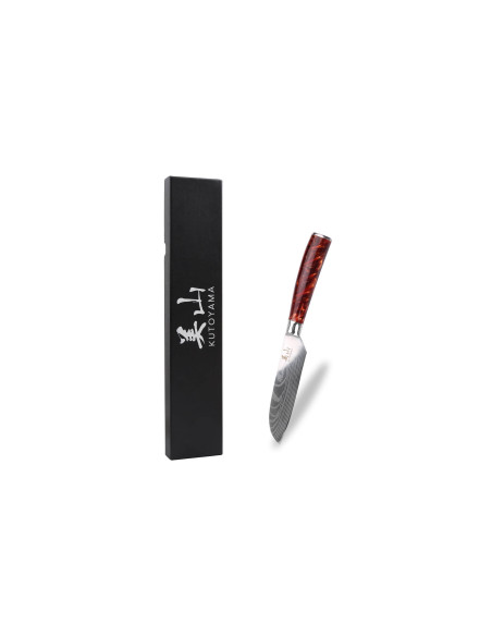 santoku mes 12cm Kutoyama Red Flame