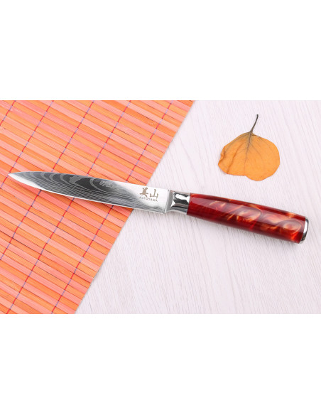Universal knife 12cm Kutoyama Red Flame