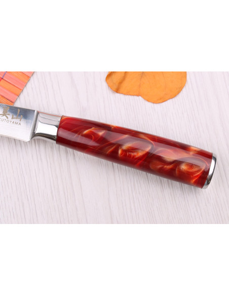 Universal knife 12cm Kutoyama Red Flame