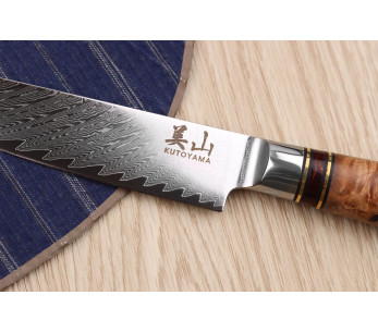 Faca universal Kutoyama Damascus 13cm com cabo em favo de mel 2