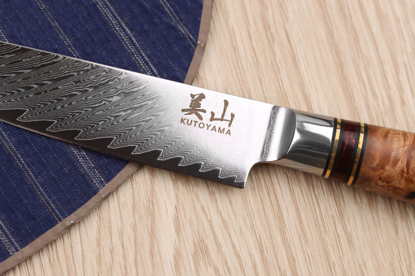 13cm Kutoyama damascus Universal knife with honeycomb handle