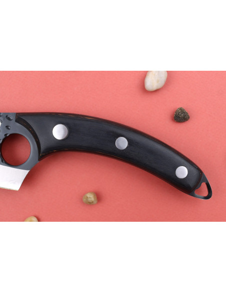 Cuchillo vikingo Kutoyama 15 cm, mango de ébano