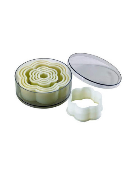Confezione da 8 taglierine a forma di fiore liscio per uso professionale POLYGLASS