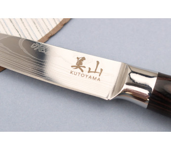 Set med 5 Kutoyama Black Pakka 1 kontor + 2 santoku + 1 nakiri + 1 kockknivar 2