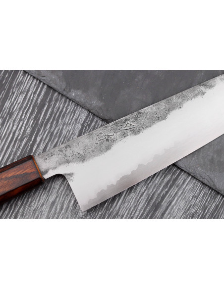 Faca de cozinha tradicional japonesa Hado Kirisame Shirogami 24cm