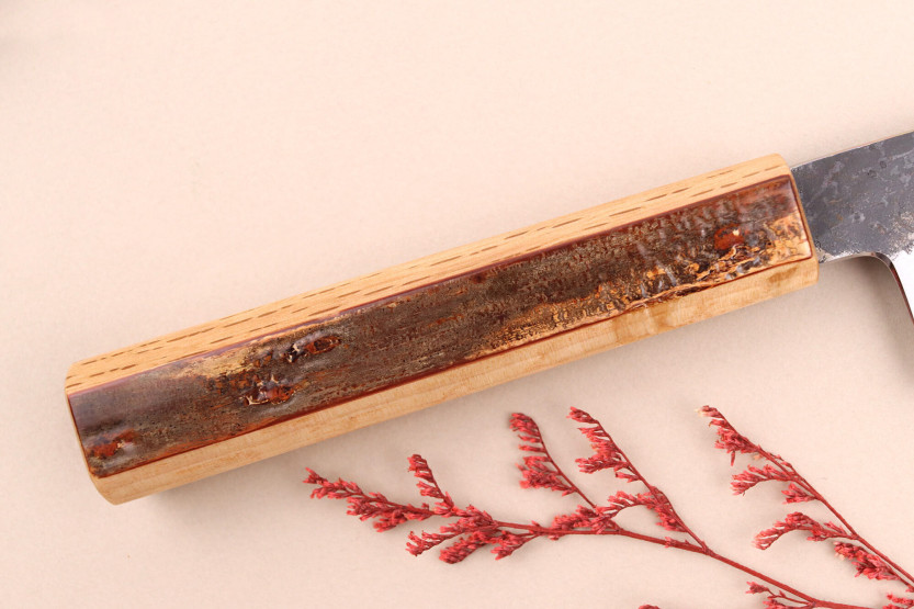 Faca ko bunka de 13,5 cm Hado Sumi B1D cabo em madeira de cerejeira feito à mão no Japão