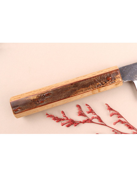 13,5cm ko bunka knife Hado Sumi B1D cherry wood handle, japanese handmade