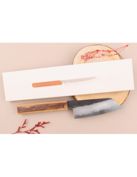 Faca ko bunka de 13,5 cm Hado Sumi B1D cabo em madeira de cerejeira feito à mão no Japão
