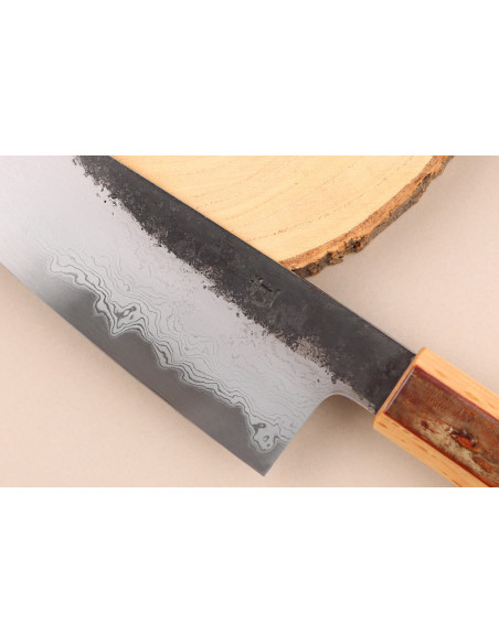 Faca ko bunka de 13,5 cm Hado Sumi B1D cabo em madeira de cerejeira feito à mão no Japão