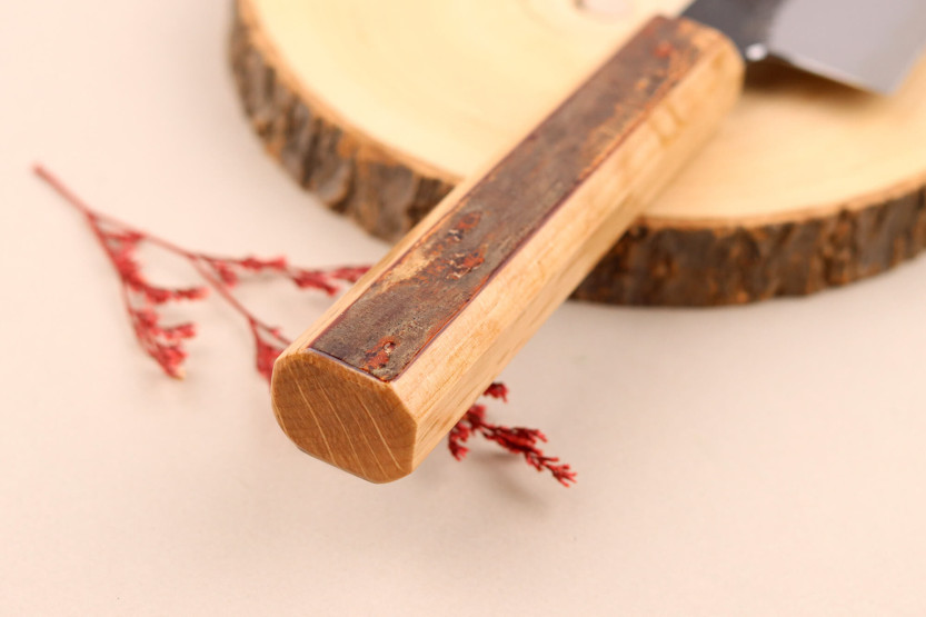 Faca ko bunka de 13,5 cm Hado Sumi B1D cabo em madeira de cerejeira feito à mão no Japão