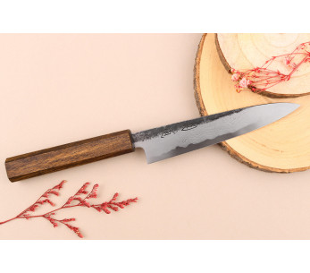 Cuchillo multiusos japonés Hado Sumi B1D 15cm con mango de roble 2