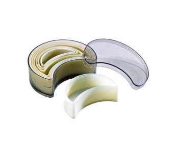 Schachtel mit 7 professionellen Ausstechformen Croissants uni POLYGLASS
