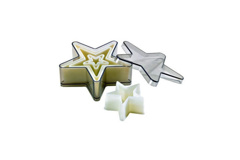 Boks med 5 stjerneskjærere i polyglass med 5 enkle grener fra 2 til 12 cm