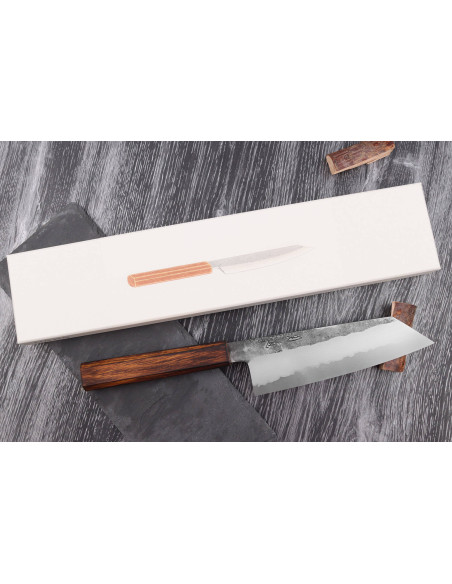 Hado Kirisame Shirogami 18cm cuchillo bunka, tradicional japonés