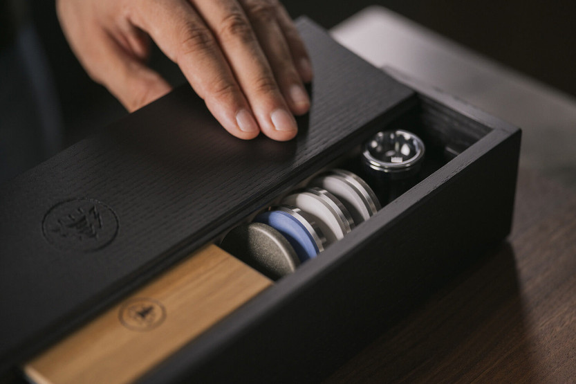 HORL®3 handcrafted storage box in solid ash