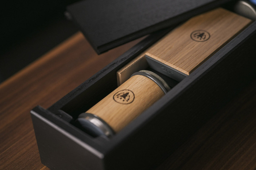 HORL®3 handcrafted storage box in solid ash
