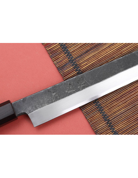 Hatsukokoro Shirasagi 27cm sakimaru japans handgemaakt mes met ebbenhouten handvat