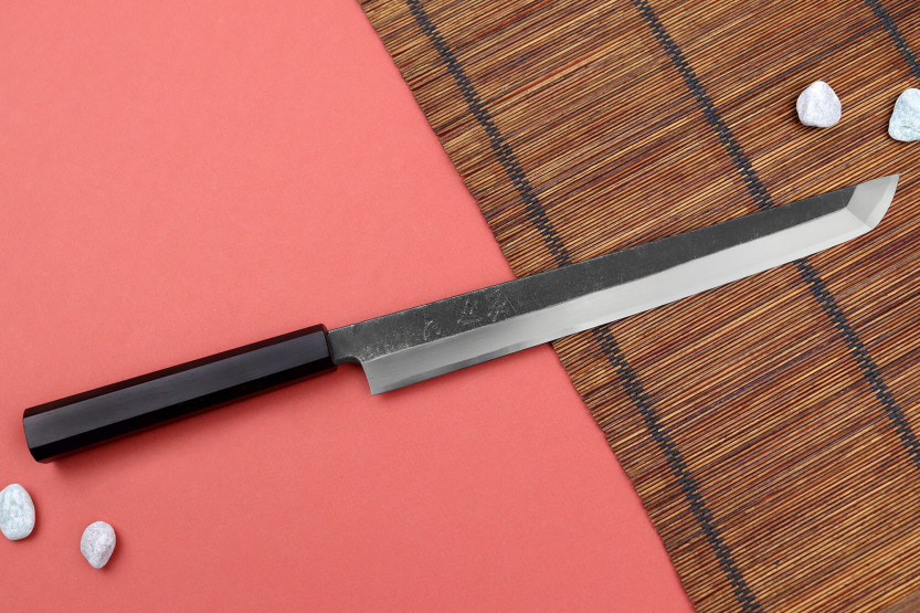 Hatsukokoro Shirasagi 27cm sakimaru japansk håndlavet kniv med ibenholt håndtag