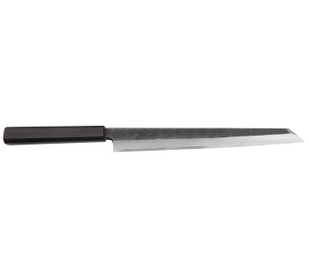 Yanagiba-Messer Kiritsuke 27cm japanisch handgefertigt Hatsukokoro Shirasagi Griff aus Ebenholz