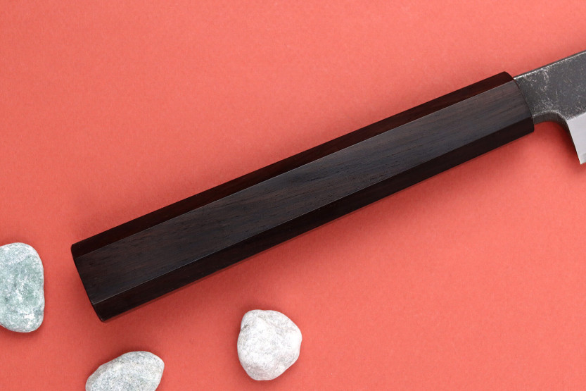 Yanagiba-Messer Kiritsuke 27cm japanisch handgefertigt Hatsukokoro Shirasagi Griff aus Ebenholz