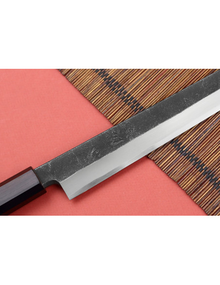 Kanagiba kiritsuke 27cm Hatsukokoro Shirasagi eebenpuu kahva japanilainen käsintehty veitsi