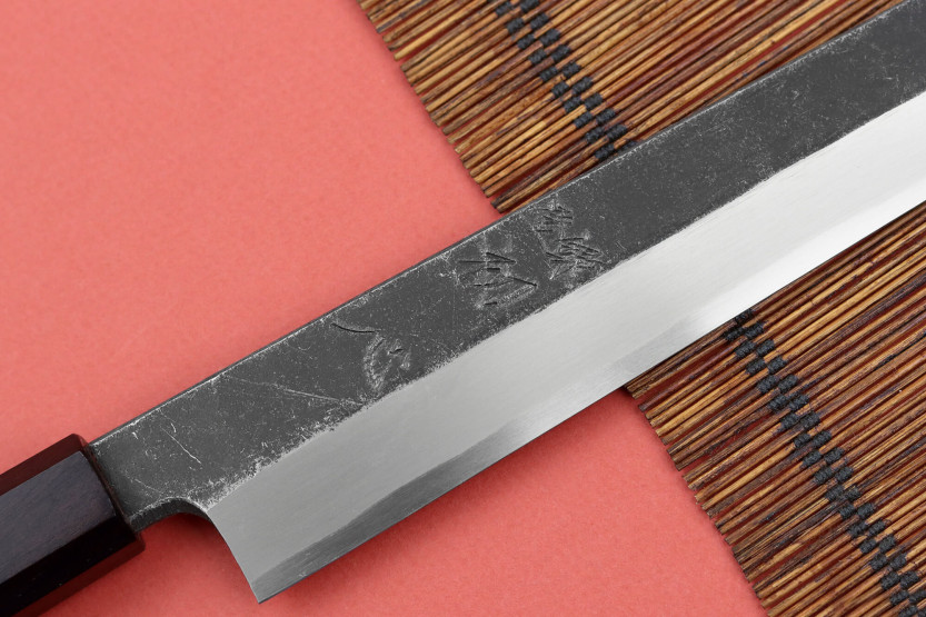 Hatsukokoro kiritsuke 30cm yanagiba kniv Shirasagi ibenholt håndtag japansk kunsthåndværk