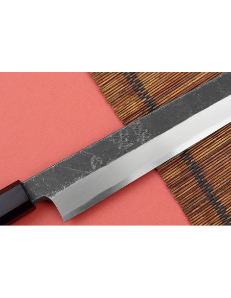 Hatsukokoro kiritsuke 30cm yanagiba kniv Shirasagi ibenholt håndtag japansk kunsthåndværk